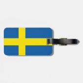 Schwedische Flaggen-Gewohnheit personalisiert Gepäckanhänger (Rückseite horizontal)