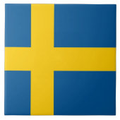 Schwedische Flaggenliste Fliese (Vorderseite)
