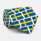 Schwedische Flaggenmuster-Hals-Krawatte für Krawatte (Gerollt)