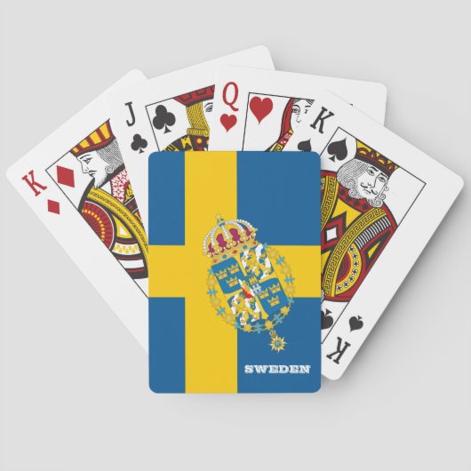 Schwedische Flaggenspiele, Schweden Karten spielen Spielkarten (Rückseite)