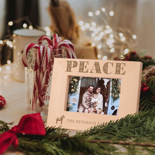 Schwedische Folk Art Peace Dala Pferd Weihnachten Geätzte Rahmen