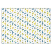 Schwedische Folk Dala Farm Animals l blau und gelb Tischdecke (Vorderseite (Horizontal))