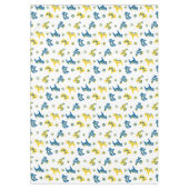 Schwedische Folk Dala Farm Animals l blau und gelb Tischdecke (Vorderseite)