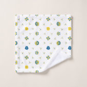 Schwedische Folk Dala Rooster Badhandtuch Set (Waschlappen)