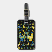 Schwedische Folk Dala Rooster Gepäckanhänger (Vorderseite vertikal)