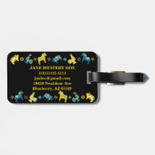 Schwedische Folk Dala Rooster Gepäckanhänger (Rückseite horizontal)