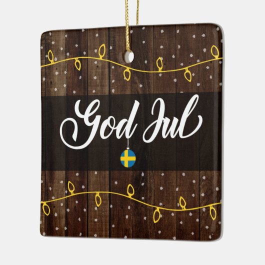 Schwedische frohe Weihnachten, Schweden, Gott Jul Keramikornament (Links)