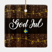 Schwedische frohe Weihnachten, Schweden, Gott Jul Keramikornament (Rückseite)