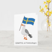 Schwedische Geburtstagskarte - Grattis på födelsed Karte (Gelbe Blume)