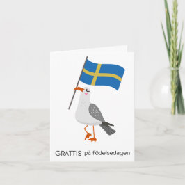 Schwedische Geburtstagskarte - Grattis på födelsed Karte