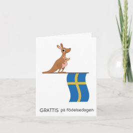Schwedische Geburtstagskarte - Grattis på födelsed Karte