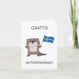 Schwedische Geburtstagskarte - Grattis på födelsed Karte