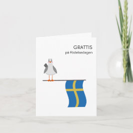 Schwedische Geburtstagskarte - Grattis på födelsed Karte