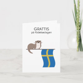 Schwedische Geburtstagskarte - Grattis på födelsed Karte
