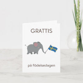 Schwedische Geburtstagskarte - Grattis på födelsed Karte