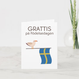 Schwedische Geburtstagskarte - Grattis på födelsed Karte