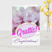 Schwedische Grattis-Karte Karte (Gelbe Blume)