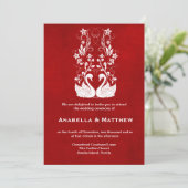 Schwedische Hochzeit Einladung (Stehend Vorderseite)