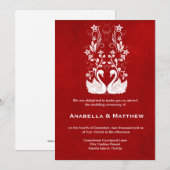 Schwedische Hochzeit Einladung (Vorne/Hinten)