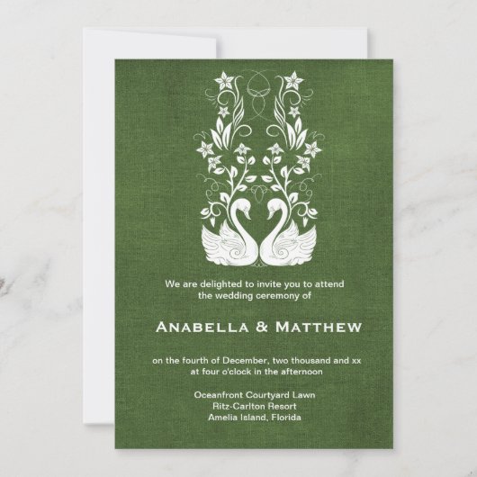 Schwedische Hochzeit Einladung (Vorderseite)