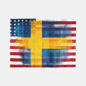 Schwedische | hölzerne Korn-u. Farben-Anschläge Fleecedecke (Vorderseite (Horizontal))