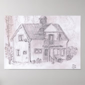 Schwedische Hütte Poster (Vorne)