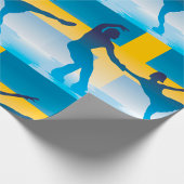 Schwedische Ice Skaten Duo Silhouette Geschenkpapier