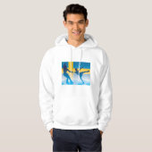 Schwedische Ice Skaten Duo Silhouette Hoodie (Vorne ganz)