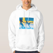 Schwedische Ice Skaten Duo Silhouette Hoodie (Vorderseite)
