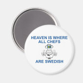 Schwedische Koch Magnet (Vorderseite/Rückseite)