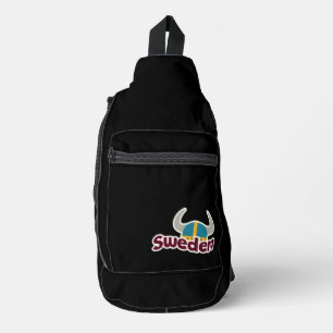 Schwedische Kultur Buffalo Kopf Schweden Logo Schw Crossbody Bag
