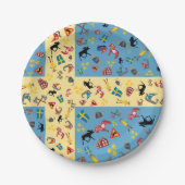 Schwedische Kultureinzelteile mit Flagge Pappteller (Vorderseite)