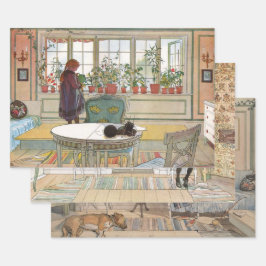 Schwedische Kunstauswahl von Carl Larsson Geschenkpapier Set