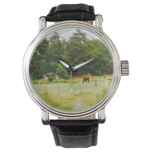 Schwedische Landschaft Armbanduhr