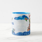 Schwedische Mamma (Mutter) Mutter der Wikinger Zweifarbige Tasse (Mittel)