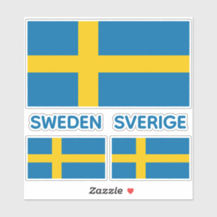 Schwedische Markierung für benutzerdefinierten Tex Aufkleber