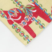 Schwedische Modelle, Dala Pferde Fleecedecke (Ecke)