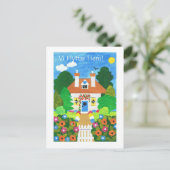 Schwedische neue Adresse Ankündigung Postkarte (Stehend Vorderseite)