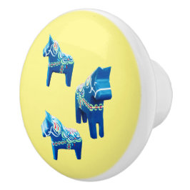 Schwedische Pferde Keramik Keramikknauf