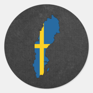 Schwedische Reise-Andenken Runder Aufkleber