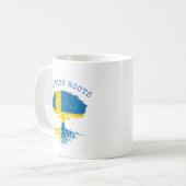 Schwedische Roots-Flagge Kaffeetasse (Vorderseite Links)