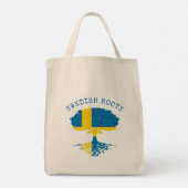Schwedische Roots-Flagge Tragetasche (Rückseite)