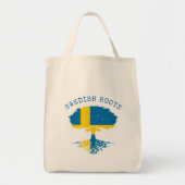 Schwedische Roots-Flagge Tragetasche (Vorne)