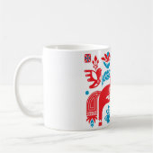 Schwedische rote und blaue Dala Tasse (Links)