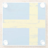 Schwedische Schmutz-Flagge Glasuntersetzer (Rückseite)
