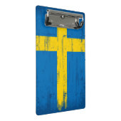 Schwedische Schmutz-Flagge Mini Klemmbrett (Schrägansicht)