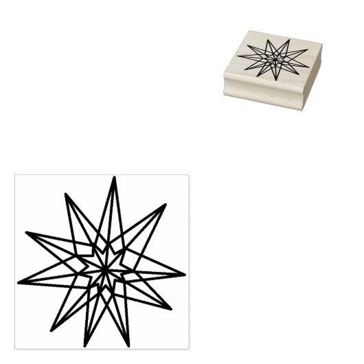 Schwedische Star Moderne geometrische Briefmarke Gummistempel (Stempel)