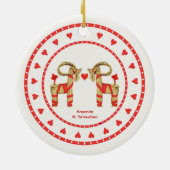 Schwedische Stroh-Ziegen-1. Weihnachten zusammen Keramikornament (Hinten)