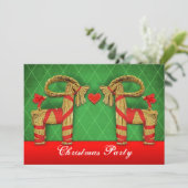 Schwedische Strohziegen Weihnachtsfeier Zoll Einladung (Stehend Vorderseite)