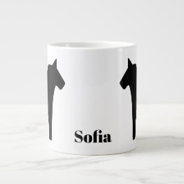 Schwedische Tasse Dala Horse Black